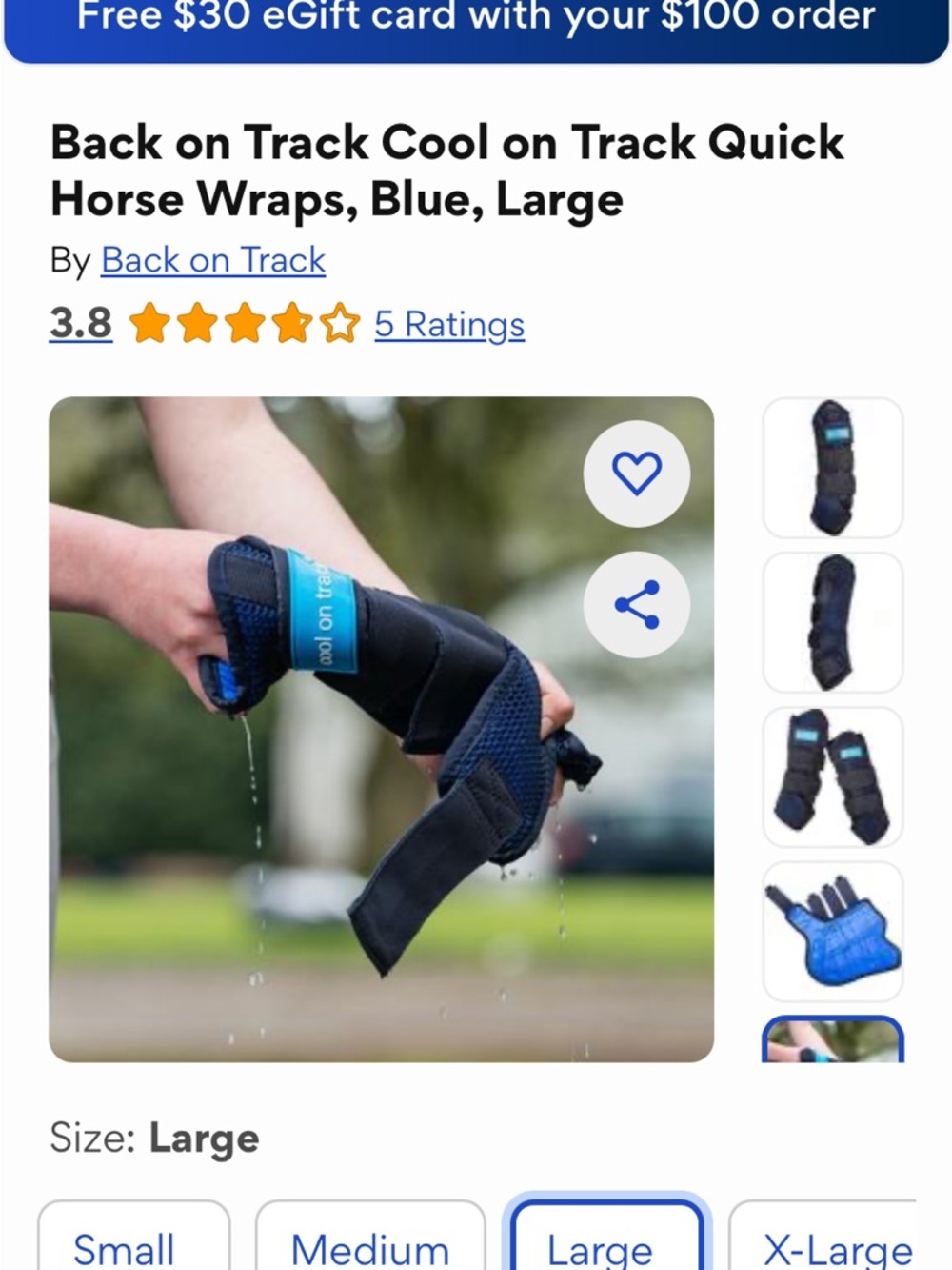 Cool On Track Blue Quick Horse Wraps - Picture 8 of 10